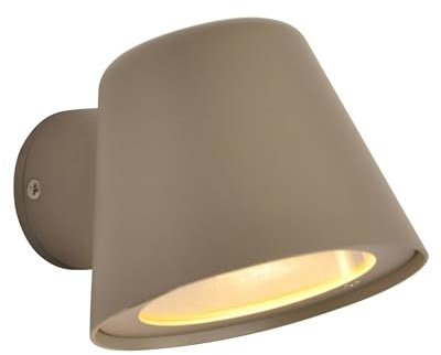 BARCELONA LED Aplique de pared exterior LED ALBA – Luz pared cálida 5W GU10 incluida – IP44 resistente al agua – Lámpara de pared exterior Gris moderna de aluminio para terraza, balcón o porche