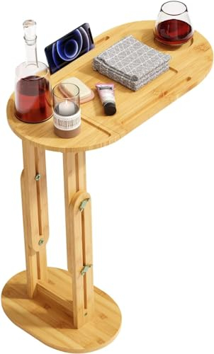 Bambus-Badewannenablagen, Badewannenablage für Eckbadewanne, Wannenspeichergestell, Handy Flacher Ständer, Badezimmergestell, Badezimmerorganisator, zum Entspannen und Ausruhen während der Badezeit