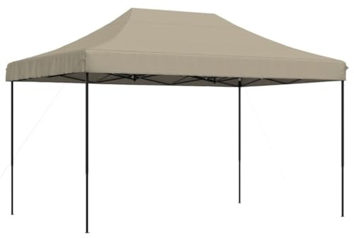 vidaXL Pop-Up hopfällbart partytält 440x292x315 cm taupe, trädgårdstält, festtält, pop-up partytält, eventtält, fest tält, hopfällbart partytält