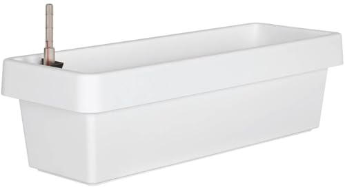 Geli Bewässerungsblumenkasten Viva Weiß 80 x 21,2 cm - Kunststoff