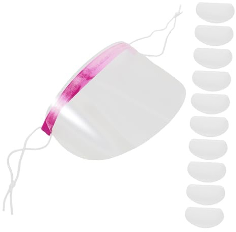 Veemoon Protectores Para Ojos Para Salón De Belleza 50 Unidades Talla Ajustable Protección Facial Transparente Para Corte De Pelo y Cuidado De Pestañas Banda Elástica