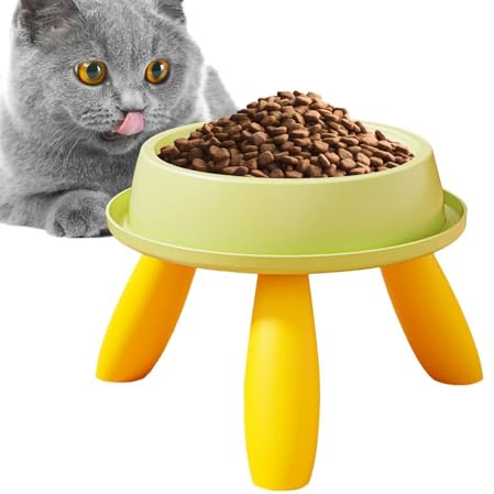 Upphöjd Kattskål Morrhårsvänlig Vattenbehållare | Tippsäker Halksäker Upphöjd Kattmatsskål Lindrar Ättrötthet För Kattungar Och Hundar Passar För Resa Daglig Användning I