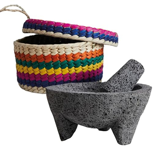 Verve Culture Molcajete in Basket