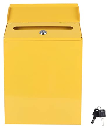 Alipis European Style Iron Mailbox Wall Mount Letter Box with Lock Slot for Home Office Suggestion Collection 6X23X6 Inches