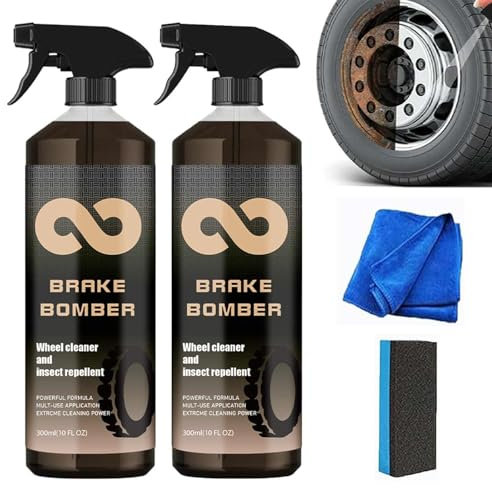 Brake Bomber Wheel Cleaner,Car Wheel Cleaner Spray,Stealth Garage Brake Bomber,Rim Cleaner & Brake Dust Remover,Non-Acid Wheel Cleaner,Safe for Use on Wheels,for Cleaning Wheels and Tires (300ml)
