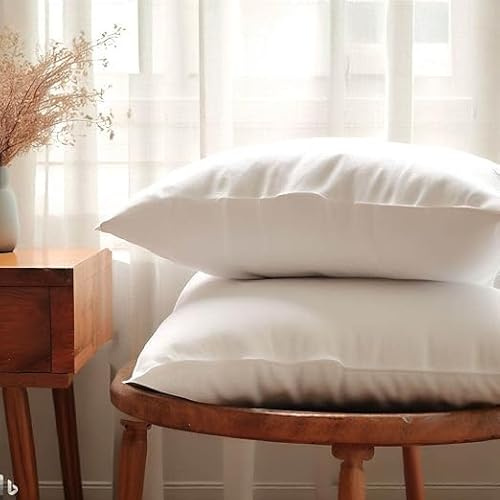 4All Paquete de 2 almohadas de plumas de pato de 1200 g/m², hipoalergénicas, para apoyar la cabeza y el cuello, almohada cómoda para dormir de lado (paquete de 2)