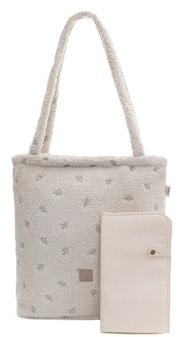 Jollein Wickeltasche Shopper - Teddy Lovely - 100% Polyester - Kinderwagentasche - Babytasche Multifunktional