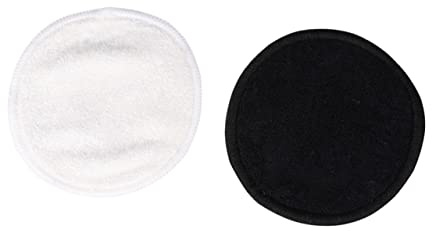 PACKOVE 12 Pièces Disques Demaquillants Réutilisables Lot de Pads Noirs et Pads Blancs avec Sac Coton et Lavables pour Demaquillage Doux