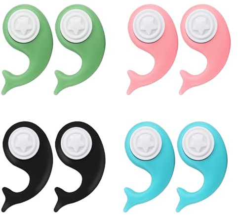 4 paia di tappi per le orecchie da nuoto, impermeabili e a cancellazione del rumore, in silicone, riutilizzabili, per studiare il rumore, per un sonno indisturbato, impermeabili per il nuoto
