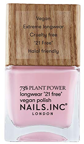 Nails.INC 73% Plant Power Nail Polish, Long Lasting Nail Color Lasts Up to 10 Days, Quick Drying, Cruelty Free, Vegan, 21 Free Formula, Everyday Self-Care, (14ml)