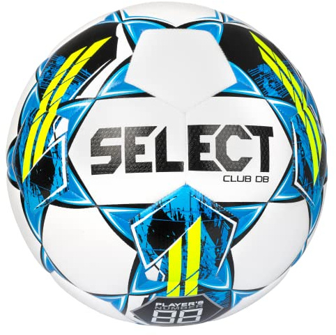 Select Club DB V22 Soccer Ball, White/Blue, Size 3