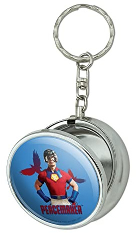 GRAPHICS & MORE Peacemaker Character Pose Portable Travel Size Pocket Purse Ashtray Keychain with Cigarette Holder