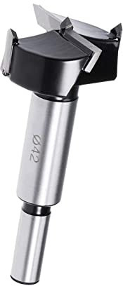 TA-VIGOR Forstner Drill Bit 42mm, Tungsten Carbide Wood Hole Saw Auger Opener for Woodworking Hinge Hole Drilling Boring Bit Cutter