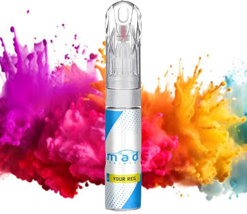M.A.D MYLDAN AUTO DESIGN Custom Car Touch Up Paint by Registration Number - 20ml Precision Scratch Repair Kit with Needle & Brush - UK Mixed Automotive Paint Pen for Exact Colour Match