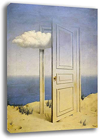 Quadro RENè MAGRITTE Porta RIPRODUZIONE STAMPA SU TELA Quadri Moderni Moderno Arte Astratto Cucina Soggiorno Camera da letto printerland.it (40x50 cm)