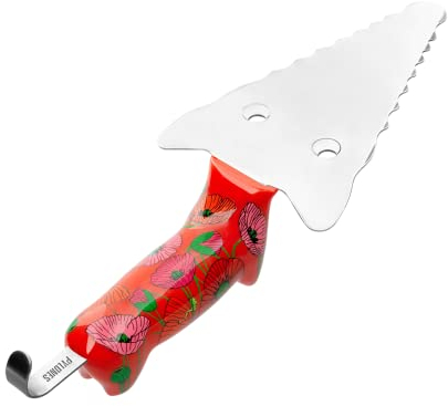 Pylones, Pelle à Tarte/gâteau - Filou Coquelicots- Acier Inoxydable, ABS- 26x9cm