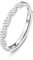 Krfy Verlobungsring für Damen 925 Silber Ringe Verlobungsring CZ Ewigkeitsring für Frauen Hochzeit Twist Ringe Verstellbare Ringe mit Offenem Finger Zirkonia-Ringe für Damen Schmuck
