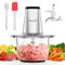 Zerkleinerer Küche Elektrisch, Facelle Fleischwolf 2L Multizerkleinerer Elektrisch Food Processor 500W Mit Glasschüssel & 4 Scharfen Klingen Fleisch/Gemüse/Obst/Nüsse/Babynahrung