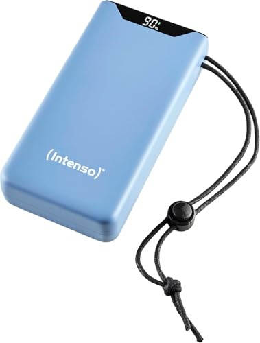 Intenso Powerbank F20000 – 20000 mAh, USB-C & USB-A, Power Delivery & Quick Charge, 20W, Schnellladen, Blau