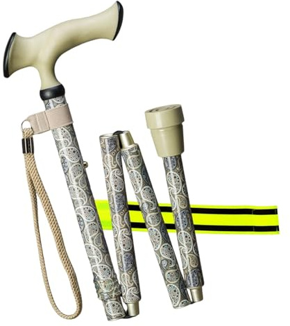 Gehstock Faltstock höhenverstellbar faltbar + Olanmarp Klettarmband