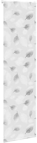 Gecheer Cortina enrollable de ducha, cortina enrollable de doble capa día y noche, estor enrollable opaco con cadena para ventanas y puertas, Blackout, protección privacidad, 60 x 240 cm, ancho de la