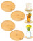 TPZORJX 4 Pezzi Piatto per Candele Candelieri Rotondo in legno Decorativo Supporto Candelabro Vintage Candelabri a Colonna per Decorazione Casa Spa Matrimonio Festa Preghiera vassoio decorativo