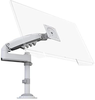 H100 Gas Spring 17-30 Inch Monitor Stand Arm Full Motion Desktop Monitor TV Mount Bracket Loading 2-9 kg(White)