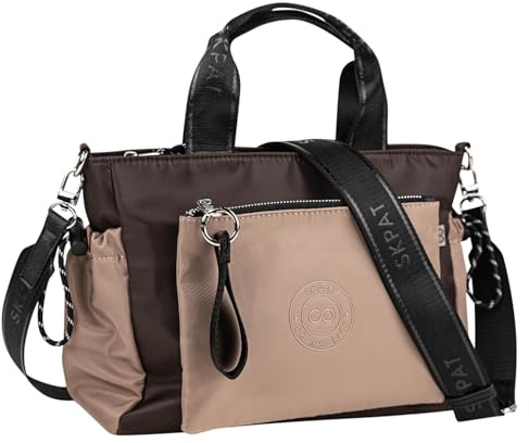 SKPAT - Bolso Mano Mujer Elegante Estilo Moderno Casual Para Ocio - Bolso De Mano De Mujer Pequeño Versátil para Uso Diario y Eventos, Marron