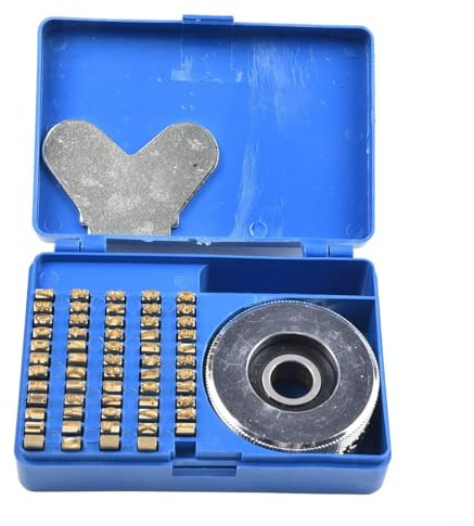 TONIXY Kit de rueda de impresión en relieve alfanumérico para máquina de sellado continuo FR-900, rueda de hierro con granos de cobre, compatible con FR-770 y otros selladores automáticos