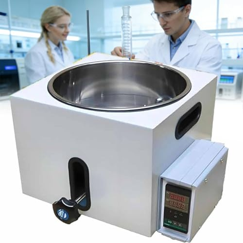 Digitalt termostatiskt vattenbad, lyfttyp laboratorium och vattenbad för laboratorium, inomhus rostfritt stål, temperaturkontroll PID upp till 250 °C, med kontskydd