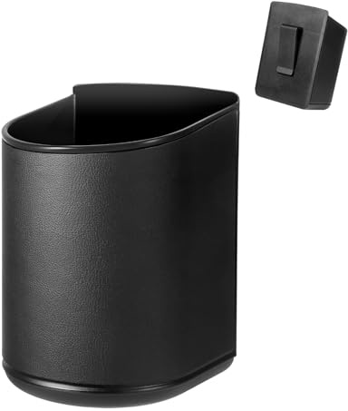Kunststoff Getränkehalter Auto mit PU-Lederüberzug, Clip-on Becherhalter für Rücksitze und Türen, robuster Flaschenhalter Autotür für Thermobechern, Flaschen und Kaffeebechern 1 Stück