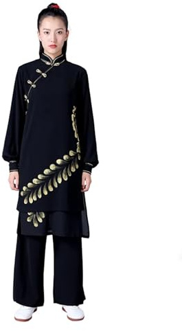 Tai Chi Clothing Tai Chi Clothes Women Wushu Kung Fu Competition Martial Art Uniform Wrinkle(L)