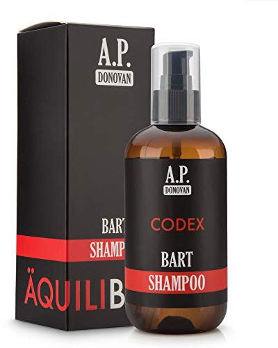 A.P. Donovan - Bartshampoo | Nachhaltige Bartpflege für Männer | Bartshampoo mit Sandelholz Duft 250ml | CODEX Bartpflege-Serie