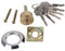 BQLZR Brass Replacement Rim Cylinder Door Night Latch Lock Cross Shaped Nightlatch + 6 Keys