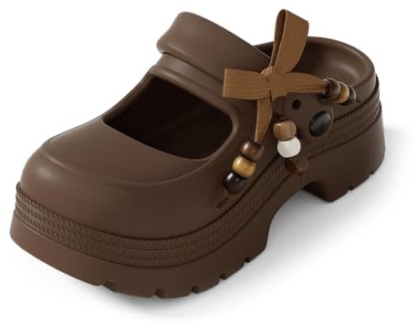Sunporx Donna Piattaforma Zoccoli Comodi Mary Jane Suola Spessa Zoccoli Estivi Affascinanti Morbidi Esterno Antiscivolo Giardino Spiaggia Sandali Verde 39/40 EU