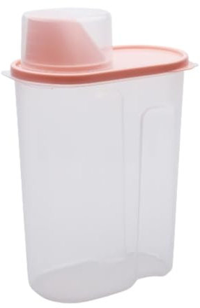 Flingdispenser Flingbehållare Plast Spannmålsdispenser Förvaringslåda Mat Spannmål Risbehållare Ris Förvaringslåda Spannmålsförvaring Livsmedelsdispenser Matbehållare(Pink)