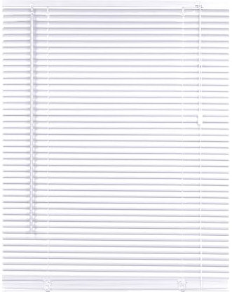 REHAN & CO Custom Made to Measure PVC Venetian Blinds 25mm Thin Slats Shutter Blinds Window Treatments Child Safe Home Office Kitchen Window Blinds (White, 90W x 150H cm)