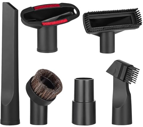 Binnan 6pcs Accessoires pour Aspirateur, Embout Aspirateur, Suceur Aspirateur, Brosses Aspirateur Universel, pour Nettoyer Les Draps/Canapé/Voitures
