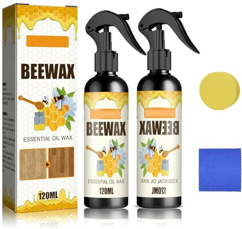 Cera D'api Spray Naturale Micromolecolare, Natural Micro-Molecularized Beeswax Spray, Floor Cleaner Beeswax, Lucidante Per Mobili, Legno, Pavimenti, Cura Mobili, 2 Pezzi