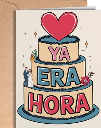 Tarjeta de Felicitación de Boda - Tarjeta Regalo Original de Bodas para Pareja - Tarjeta Felicitación para Parejas de Recién Casados - Tarjeta Para Meter Dinero de Regalo de Boda - EU 146