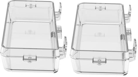 DOITOOL Comedero para Reptiles Ventosa, Cuenco Transparente Pequeño, Plástico Resistente, Accesorio para Terrarios, Alimentación y Agua para Lagartos y Geckos