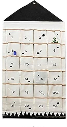 Fabric Advent Calendar, Fillable Advent Calendar, with 24 Pockets Fabric Empty Advent Calendar