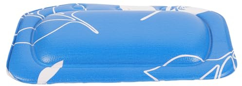 LIFKICH Bathtub Pillow with Suction Cups, Soft Foam Soaking Tub Head Rest Pillow for Bath, Fatigue Relief Household Spa Cushion in Leaf Blue for Bathroom and Sauna Use