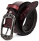 AmyKer Gürtel Damen Vintage ledergürtel Rot Gelb Braun Schwarz Jeansgürtel Geschenkbox Breite 3,3 cm Ak011,Braun,115 cm