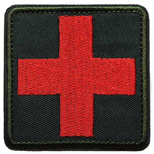 topt mili ecusson Croix Rouge Infirmiere medecin Medical Secours Kaki us Army thermocollant 7cm patche Badge
