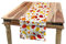 ABAKUHAUS Bunt Tischläufer, Saisonale Herbstblätter, Esszimmer Küche Rechteckiger Dekorativer Tischläufer, 40 x 180 cm, Orange Gelb Rot