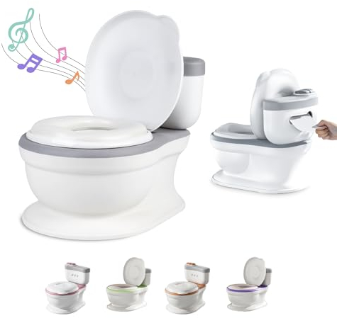 Baby Töpfchen - Toilettensitz Kinder - Kinder Töpfchen Mit Musik & Spülgeräusch Für Töpfchentraining - Baby & Kindertoilette - Leicht Zu Entleeren Mit Herausnehmbarem Topf - Potty Training Toilet