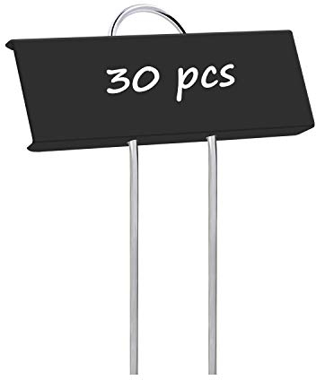 Yangyou Pflanzenetiketten aus Metall, wetterfest, wiederverwendbar, für Gemüse, , Blumen, Gewächshaus, Schwarz, 30 Stück