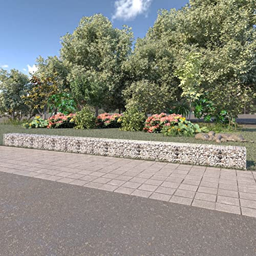 Keketa Muro de Gaviones con Cubiertas Acero Galvanizado Cesta de Gaviones Vallas para Jardin Metalicas Gaviones para Piedras Gaviones Jardinera 900x50x50 cm