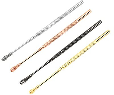 LALAFINA Edelstahl Ohrlöffel 3 Stück Ohrreiniger Mit Griff Langlebig Und Rostfrei Rutschfestes Design Für Effektive Ohrenreinigung Haushaltswaren